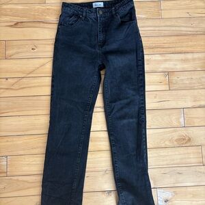 Rolla Black Straight-Leg Jeans